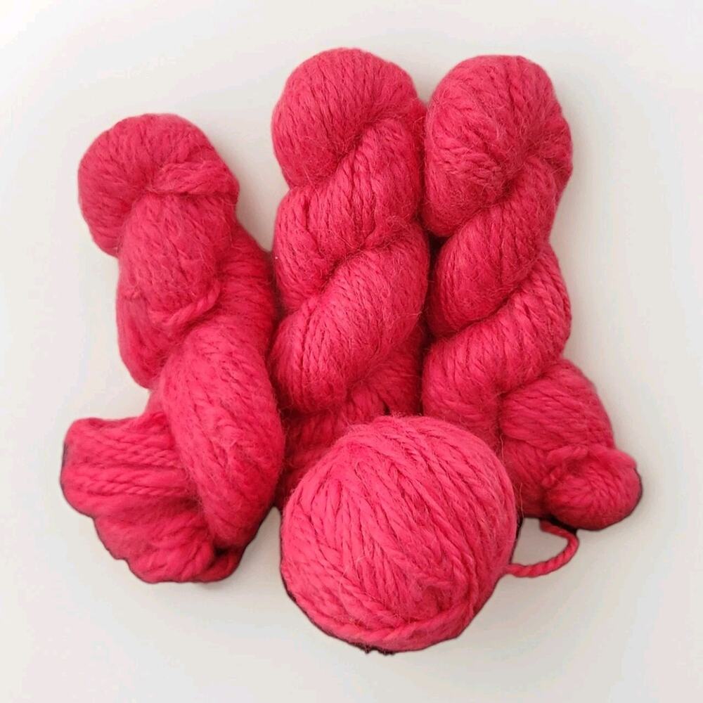 Unbranded Artisan Style Pink Yarn Lot 5 Skeins/Ball Soft Rustic Bulky Knit